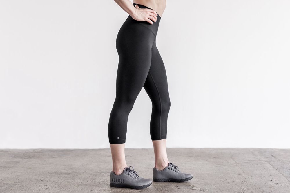 Leggings NOBULL Femme Noir - NOBULL High-Rise Crop,France (6539-HLJAI)